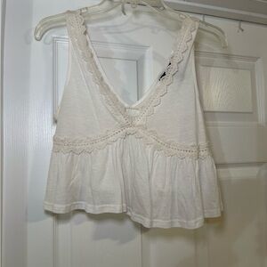 New Look Cream Lace Trim Camisole